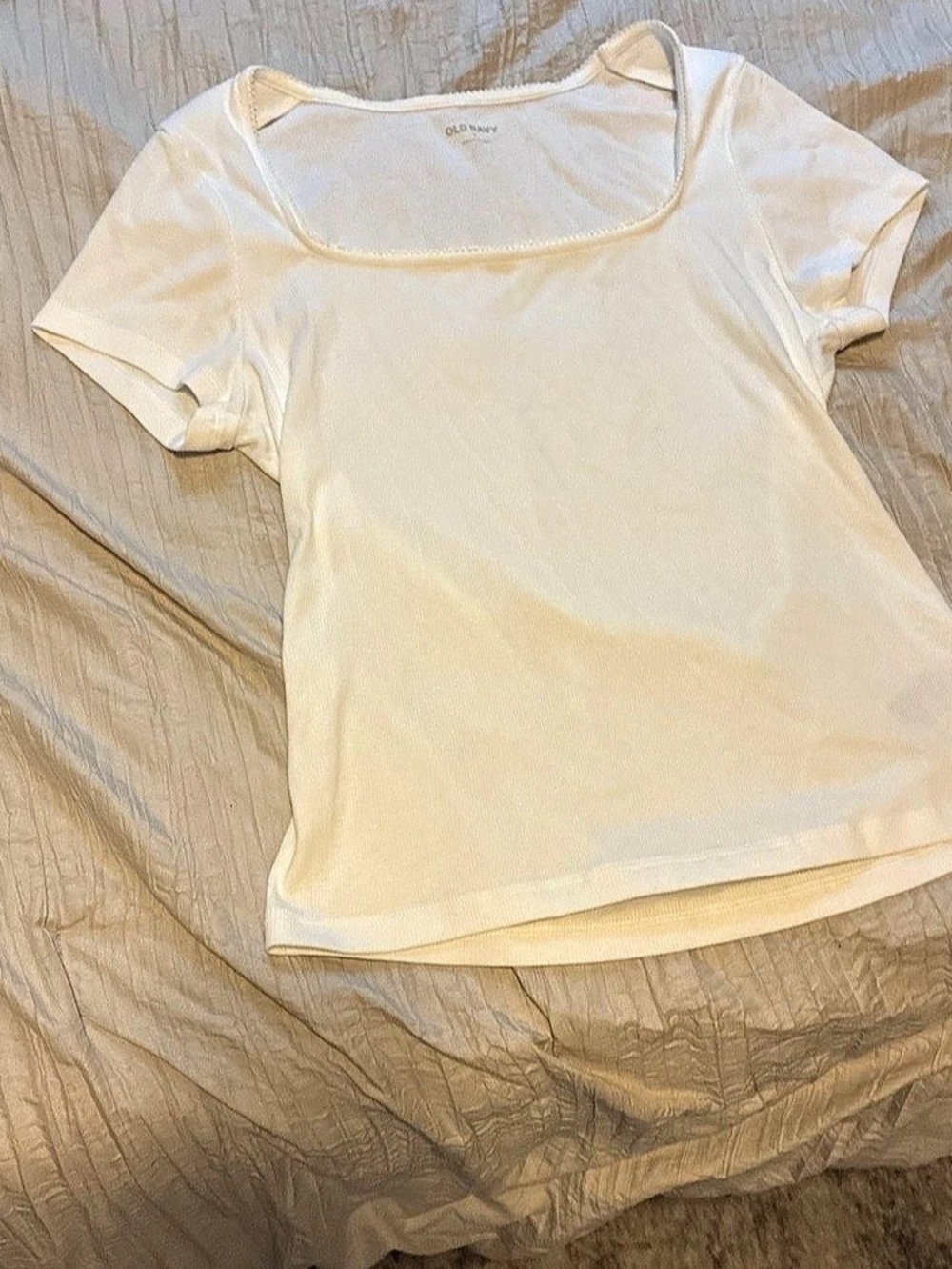 Old Navy Square-Neck Short-Sleeve Tee White